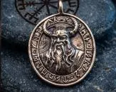 Großes Odin Amulett Bronze